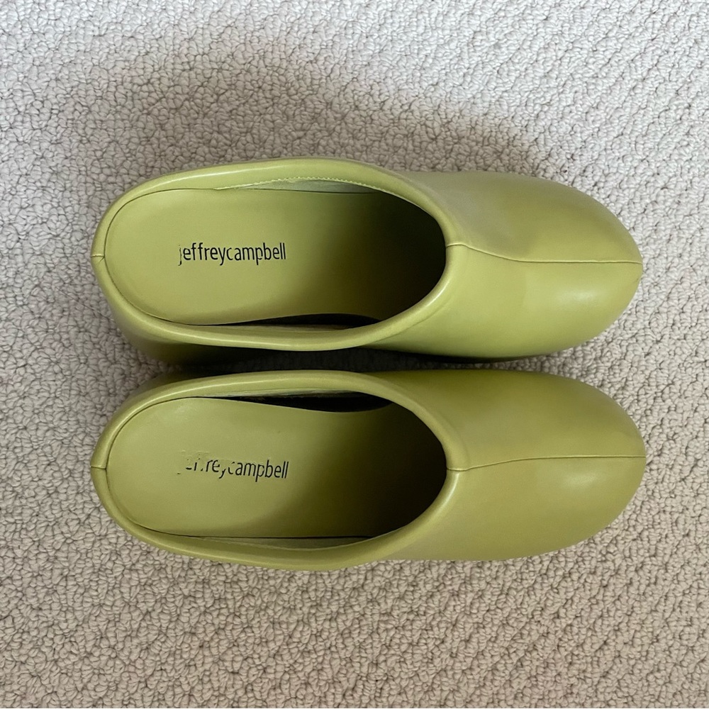 Jeffrey Campbell Lime Green Platform Clogs - Picture 2 of 6